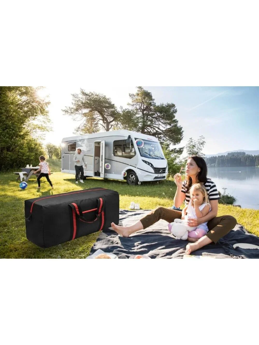 100L Large Red Duffle Bag - Travel, Overnight, Weekender, Camping & Storage